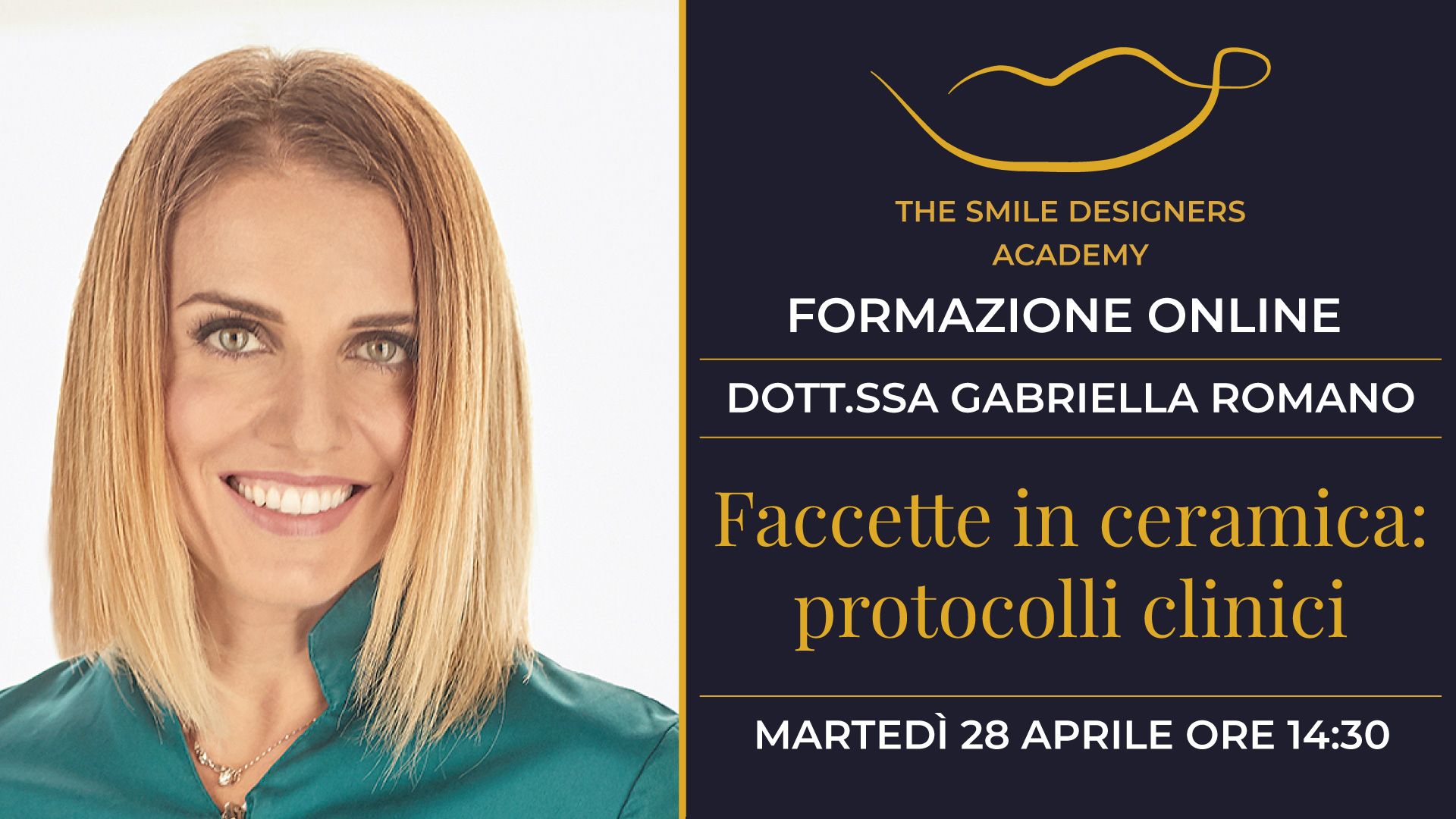 Faccette in ceramica: protocolli clinici - corso online con Gabriella Romano